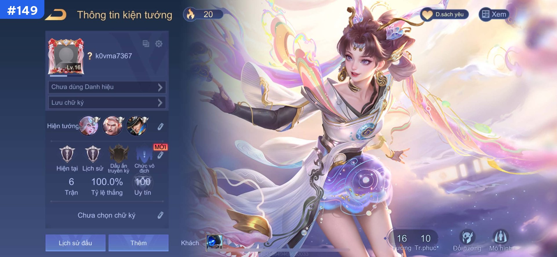 Acc Liên Quân Mobile #149