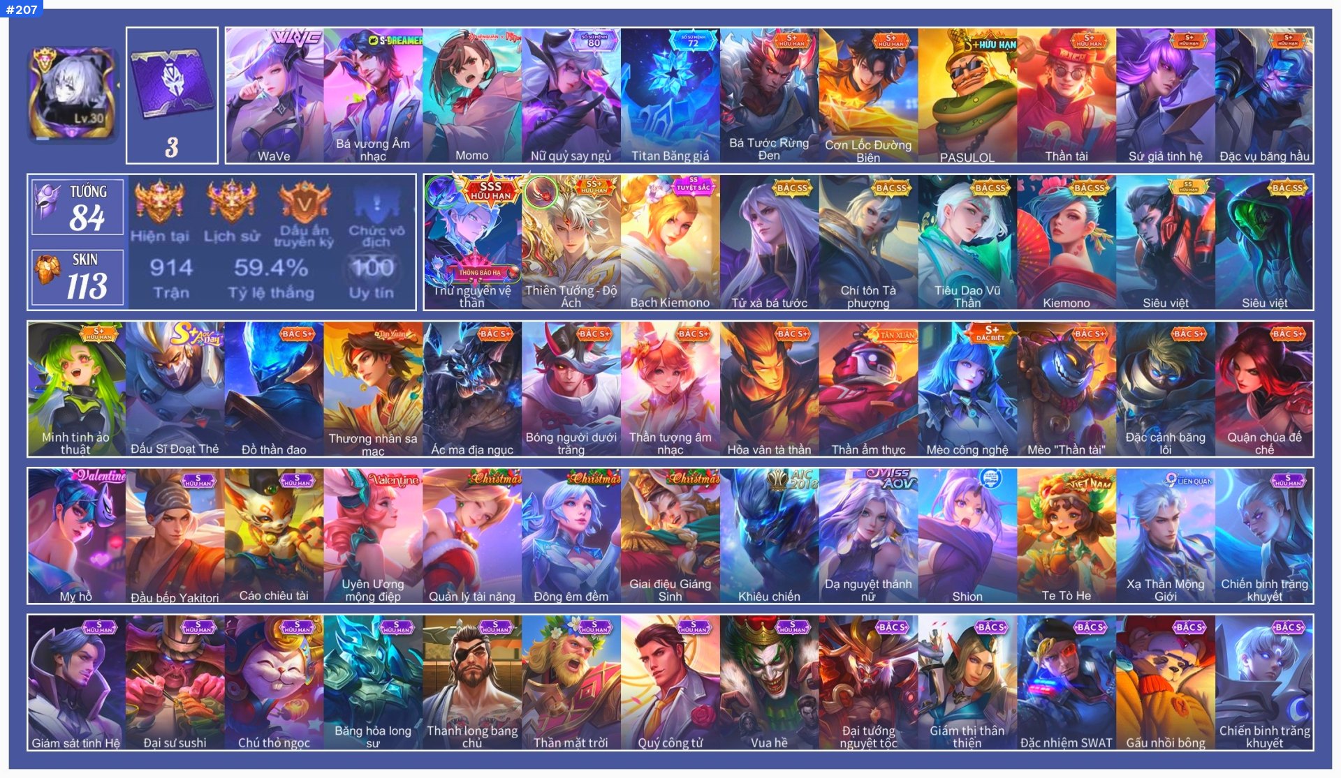 Acc Liên Quân Mobile #207