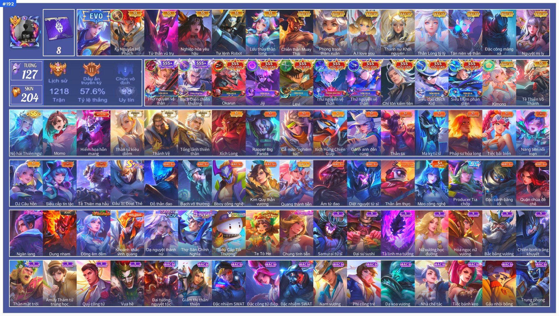 Acc Liên Quân Mobile #192
