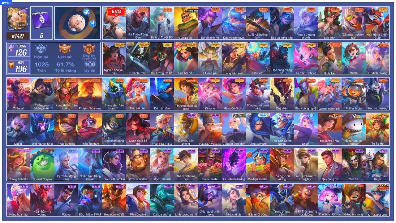 Acc Liên Quân Mobile #220