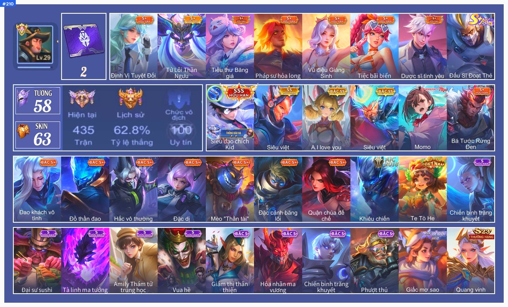 Acc Liên Quân Mobile #210